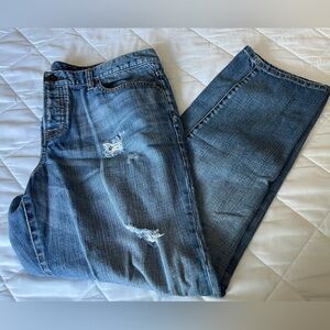 LOFT Boyfriend Distressed Jeans - Size 14